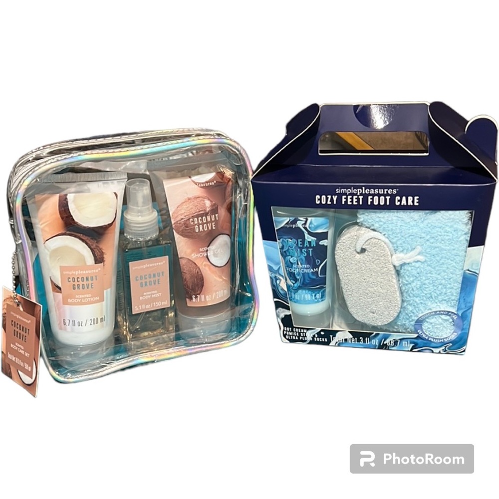 Simple Pleasures body care set & cozy feet foot care set
